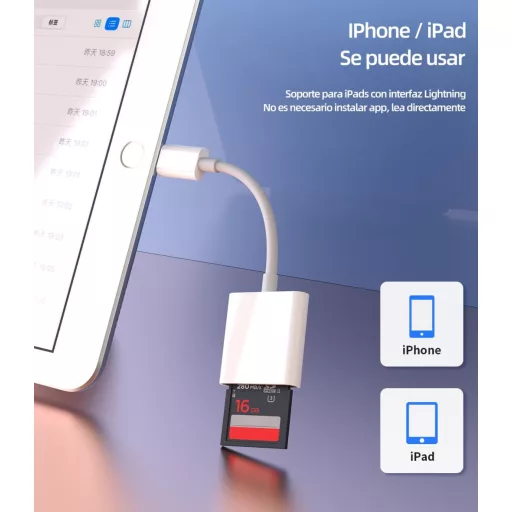 Zoyuzan SD kártya olvasó adapter iPhone 14 13 12 11 Pro iPad Lightning csatlakozó