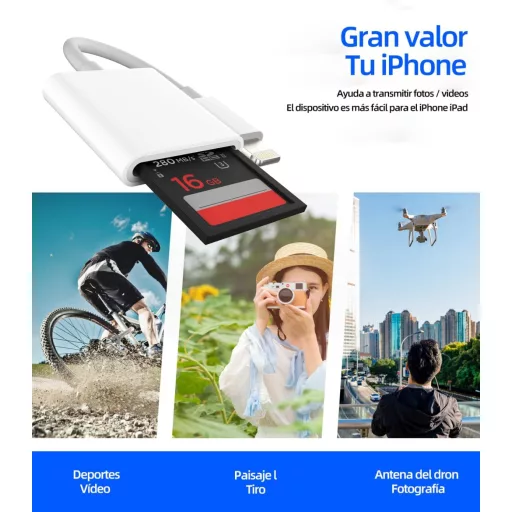 Zoyuzan SD kártya olvasó adapter iPhone 14 13 12 11 Pro iPad Lightning csatlakozó
