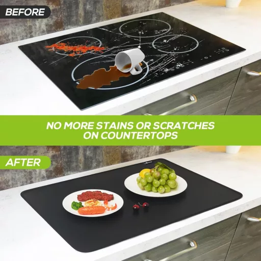 Aragaz Electric FLASLD Capac de Sticlă 53x70cm Rezistent la Căldură Impermeabil Protector