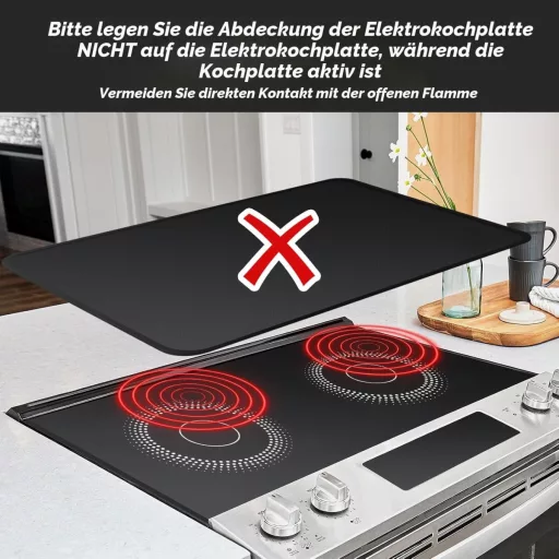 Aragaz Electric FLASLD Capac de Sticlă 53x70cm Rezistent la Căldură Impermeabil Protector