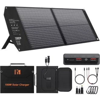   Mesuvida 100W összecsukható napelem USB-C PD 65W gyorstöltés MC4