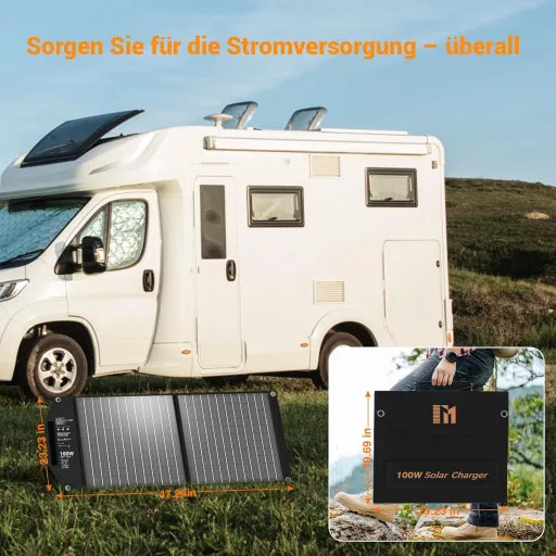 Mesuvida 100W összecsukható napelem USB-C PD 65W gyorstöltés MC4