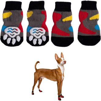   MONYICOT 4 komada Protuklizne čarape za pse i mačke Unutarnje Vanjske M veličina
