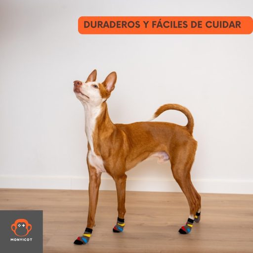 MONYICOT 4 komada Protuklizne čarape za pse i mačke Unutarnje Vanjske M veličina