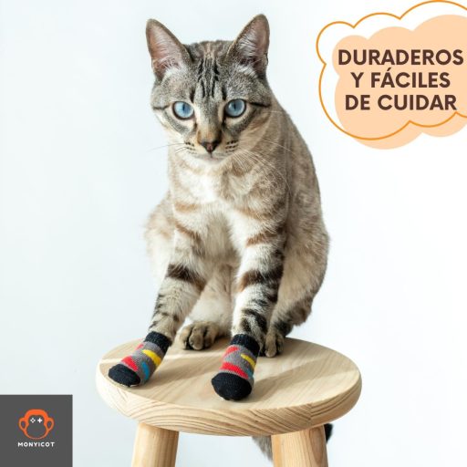 MONYICOT 4 ks Protišmykové ponožky pre psov a mačky, vnútorné aj vonkajšie, veľkosť M