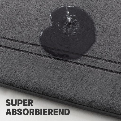 chakme 3 részes fürdőszobai szőnyeg szett memóriahabos csúszásmentes szürke