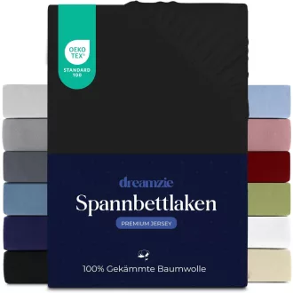   BootyBay Premium Crna Gumirana Plahta 70x160 cm - 100% Pamučni Jersey, Za Madrace Visine do 12 cm, Oeko-Tex Certifikat, Perivo u Perilici Rublja