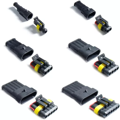 shengbowi Set 770 bucăți conectori auto - Terminale electrice impermeabile, clește de sertizare, conectori de cablu 1/2/3/4 pini pentru reparații auto