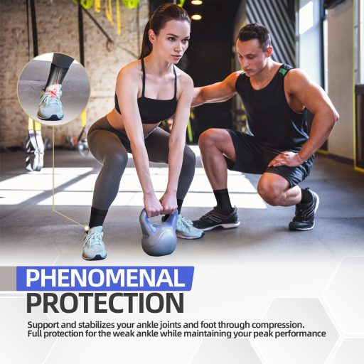 Lexniush 2 db Bokaszalag Támogatás Sportsérüléshez, Plantar Fasciitis Kompressziós Zokni