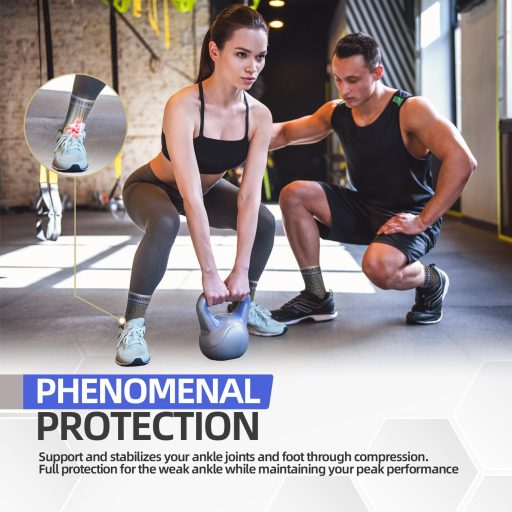 Lexniush 2 db Bokaszalag Támogatás Sportsérüléshez, Plantar Fasciitis Kompressziós Zokni