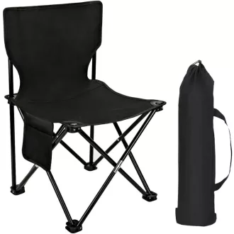   coldchill Ultrakönnyű Összecsukható Kempingszék Fekete 40x30cm Horgászat Túrázás Strand - Black