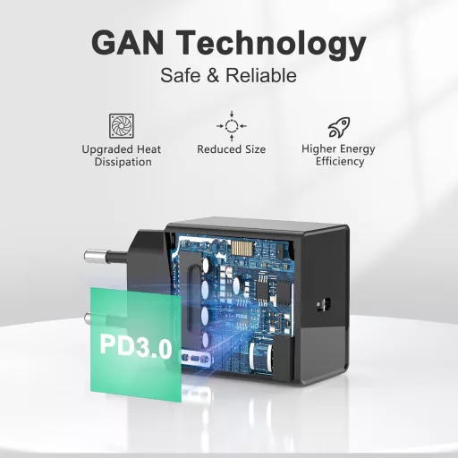 Încărcător Rapid USB-C cshare 25W cu Cablu 2m - Încărcător de Perete Compatibil cu Samsung Galaxy S24/S23/S22/S21/S20/A25/A15 - Tehnologie PD 3.0 și PPS