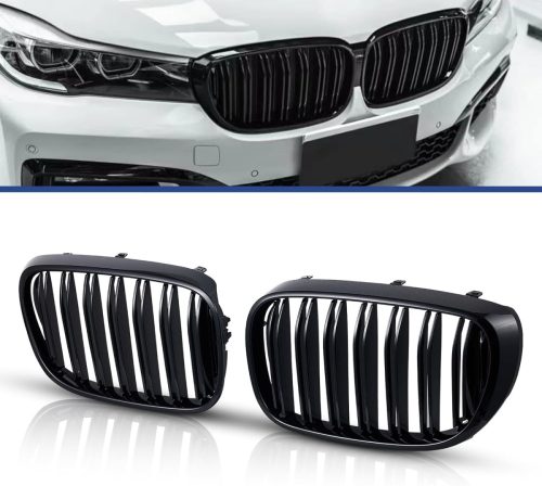 Grilă față sport TOPTHAN BMW Seria 7 G11 G12 - Negru Lucios, Dublă, Tip Rinichi, Modele 2014-2018, Înlocuire Directă