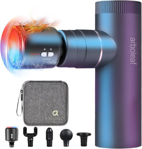 arboleaf Mini Masszázspisztoly Hő és Hideg Funkcióval - 3200 RPM Izomfeszültség Oldó Masszírozó Készülék USB-C Töltéssel, Erős Akkumulátorra