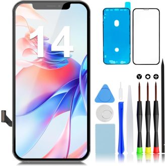   GULEEK LCD Displej pre iPhone 12 Pro Max, 6,5 palcový, čierny, s dotykovou obrazovkou, predinštalovaným sklom a náradím