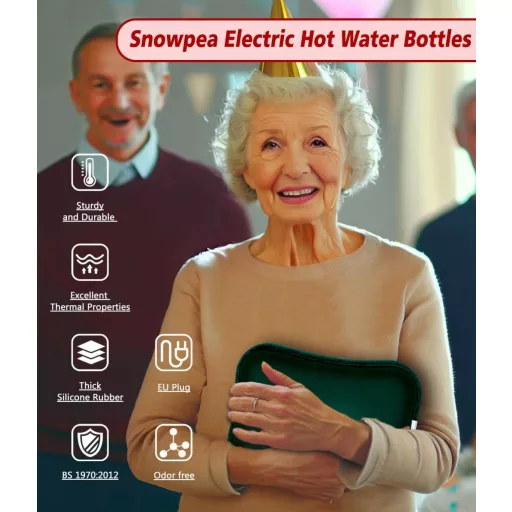 Snowpea Elektromos Melegítő Párna 140 cm-es Övvel - Kéz és Has Melegítésére, Zöld Színben, Hordozható Hőpárna