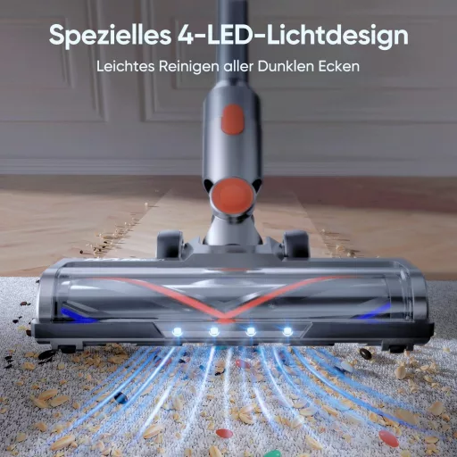 FLYLINKTECH Dyson V7 V8 V10 V11 V15 kefe LED világítással és cserekerékkel
