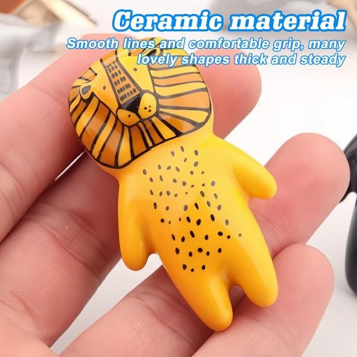 WIYETY Keramičke Gumbi za Namještaj Životinjski Uzorak 4 kom Ručke za Ladice Dječja Soba