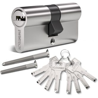   Bwintech 60 mm (30/30) Euro cylindrická vložka - Zámok dverí zo zliatiny niklu a zinku s 8 jamkovými kľúčmi, vysoká bezpečnosť pre drevené, UPVC a vchodové dvere