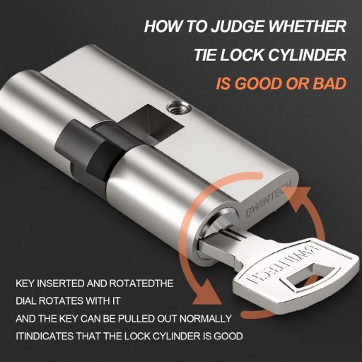 Bwintech 60mm (30/30) Euro Hengerzár - Nikkel-Cink Ötvözet Ajtózár 8 Dimple Kulccsal, Magas Biztonság Fa, UPVC és Bejárati Ajtókhoz