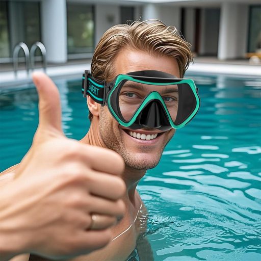 ZABERT M1 potápačské plavecké okuliare pre dospelých, pohodlný flexibilný hlavový pás, šnorchlovacia maska