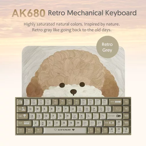 Tastatură Mecanică MAMBASNAKE AK680, 68 de Taste + Mouse Gaming 6400 DPI RGB