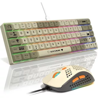   MAMBASNAKE AK680 Mechanikus Billentyűzet 68 Gomb + Gaming Egér 6400 DPI RGB