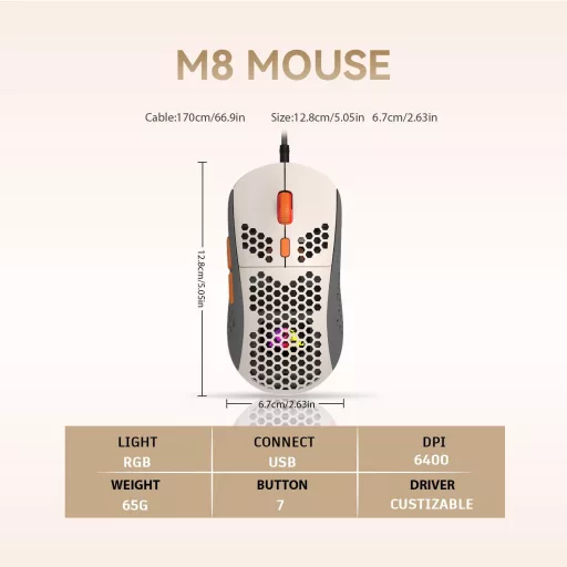 Tastatură Mecanică MAMBASNAKE AK680, 68 de Taste + Mouse Gaming 6400 DPI RGB