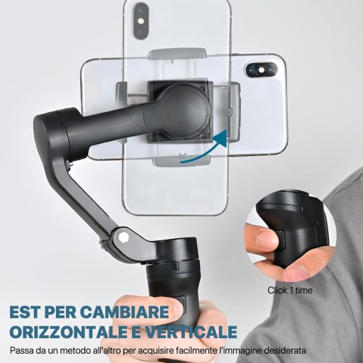 STRBDYI 3 tengelyes telefonstabilizátor, összecsukható gimbal vlogging és YouTube videózáshoz