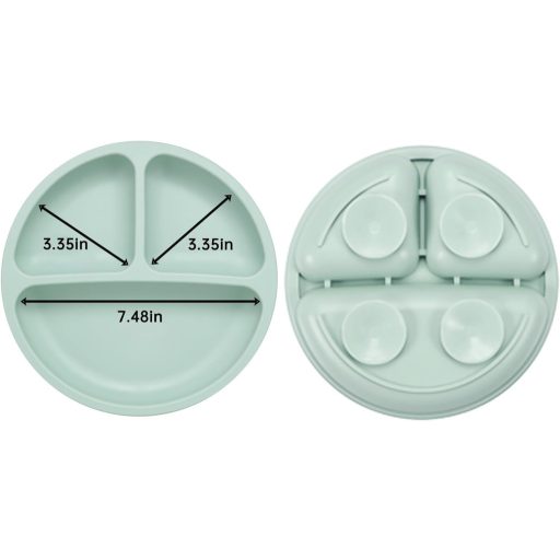 PandaEar 2 Részes Szilikon Tányér Tapadókoronggal, Kanál és Villa Készlettel Babáknak