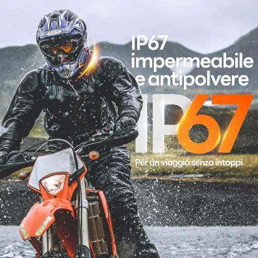 WANNTO Bluetooth Motoros Sisak Intercom Szett - 1000m Hatótávolságú Kommunikációs Rendszer 2 Sofőrnek, Vízálló, DSP Zajszűrés (2 db)