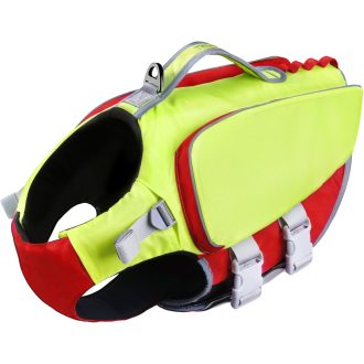   BootyBay ThinkPet Mentőmellény Kutyáknak - Állítható Úszómellény Közepes Testű Kutyáknak, Fényvisszaverő, Nagy Felhajtóerő, Mentőfogantyú, L