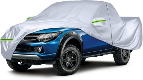 JUDANNA Vodoodolná plachta na auto pre Ford Ranger, Toyota Hilux, Nissan Navara, VW Amarok Pickup - Letná UV ochrana, ochrana proti dažďu a prachu, strieborná