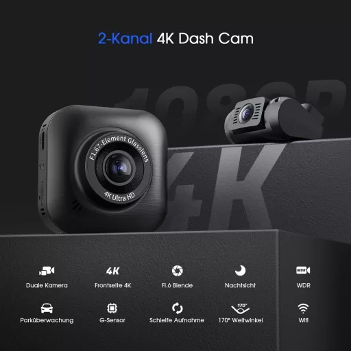 Avylet auto kamera s 1080P WiFi IPS zaslonom