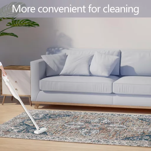 Lrrtso Mosható Szőnyeg Modern Boho Mintás Vintage Kék 160x230cm Kültéri Beltéri