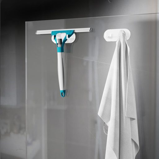 HouseUp öntapadós törölközőtartó szett 5 fehér horog rozsdamentes fali kampó fürdőszobához