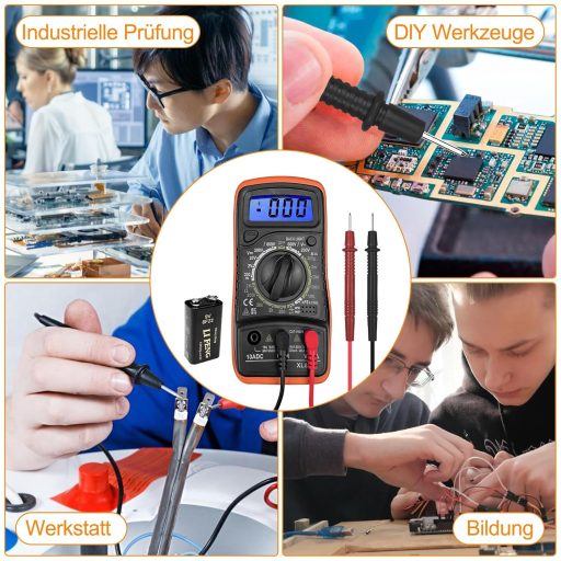 Multimetru digital WinGluge cu afișaj LCD, voltmetru și tester de baterii AC/DC