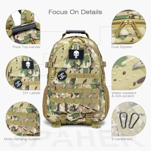 SPAHER B721 Unisex Hátizsák Iskolai Munka Utazás