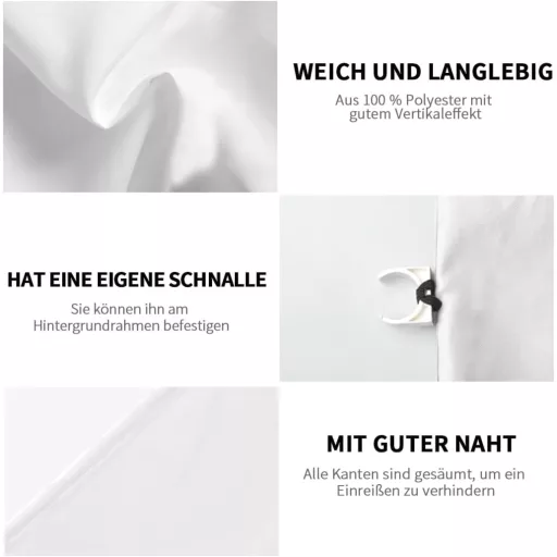 FEIFANTEAM 7x6,5 ft pomični bijeli stalak za foto pozadinu s kotačima za studijsko fotografiranje