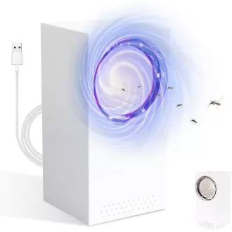   Tiptop Home Električna zamka za insekte - UV svjetiljka za uništavanje komaraca s USB priključkom, prijenosna zamka za muhe za unutarnju i vanjsku upotrebu, tihi rad