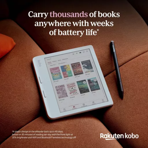Kobo Libra Colour Čítačka elektronických kníh čierna so 7" displejom, 32 GB úložiskom, vodotesná, ergonomický dizajn, farebná obrazovka