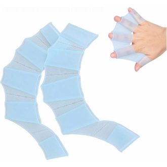   TUKNN Plivačke rukavice Mrežaste Plave Silikonske Peraje za Plivanje Ruka Vodeni Sportovi Ronjenje Surfanje Trening Oprema Veličina M 1 Par