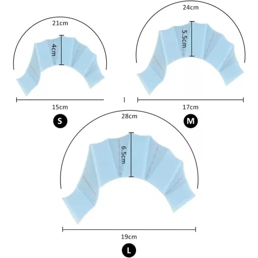 TUKNN Plivačke rukavice Mrežaste Plave Silikonske Peraje za Plivanje Ruka Vodeni Sportovi Ronjenje Surfanje Trening Oprema Veličina M 1 Par