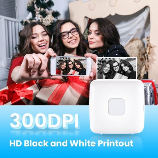 vretti Mini Hordozható Termál Nyomtató 300DPI Android iOS Kompatibilis