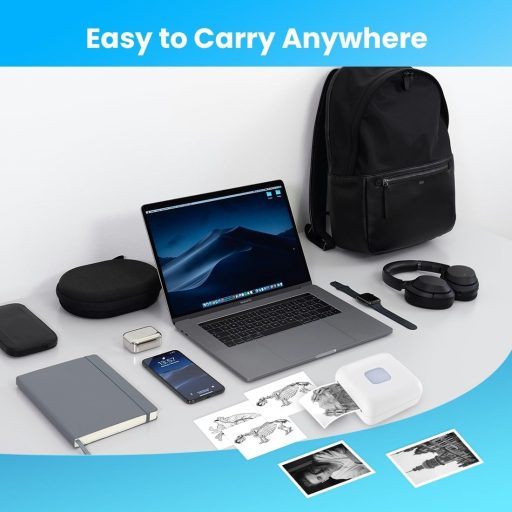 vretti Mini Hordozható Termál Nyomtató 300DPI Android iOS Kompatibilis