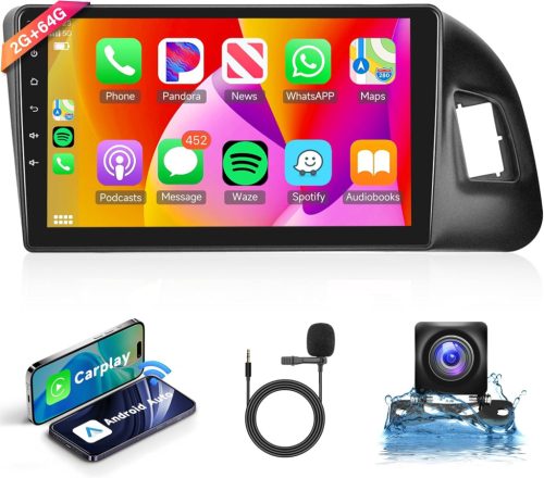 Autoradio auto 2 DIN Wireless Carplay Android 13 pentru Audi Q5 2010-2018 - Navigație GPS 9", WiFi, Bluetooth, 2GB+64GB, Comenzi volan
