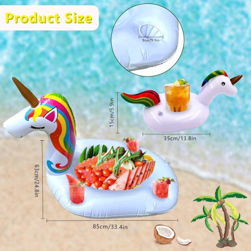 Držač za piće na napuhavanje u obliku jednoroga za bazen, za zabave - Shinybox