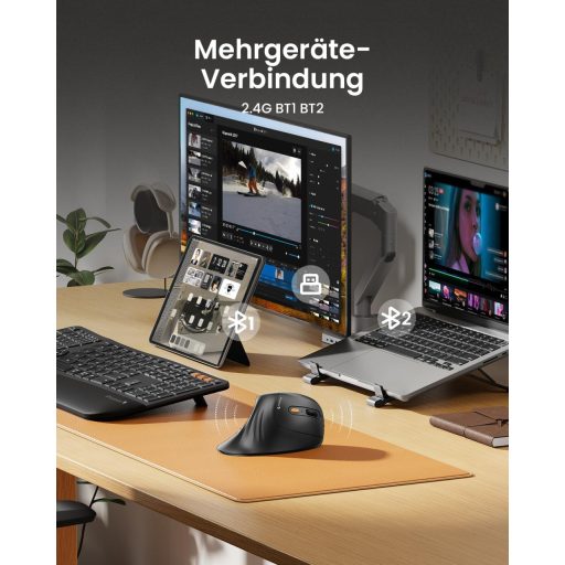 ProtoArc EM11 NL Ergonomikus Függőleges Egér - Mini Vezeték Nélküli Újratölthető 3 Eszközös Csatlakozással Számítógéphez, iPadhez, Machez

A