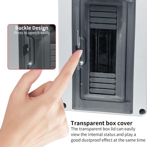 Casetă de distribuție aparentă Gigtoop IP65 impermeabilă, cutie de siguranțe pentru exterior cu 8 module