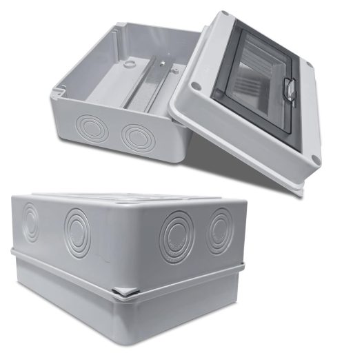 Casetă de distribuție aparentă Gigtoop IP65 impermeabilă, cutie de siguranțe pentru exterior cu 8 module